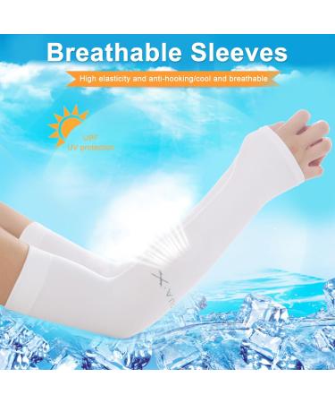 Regerly Long Sleeve Cooling Arm Covers - UV Protection 6 Pairs for Outdoor Sports Running & Cycling - Buy Online on SooperMarket.com