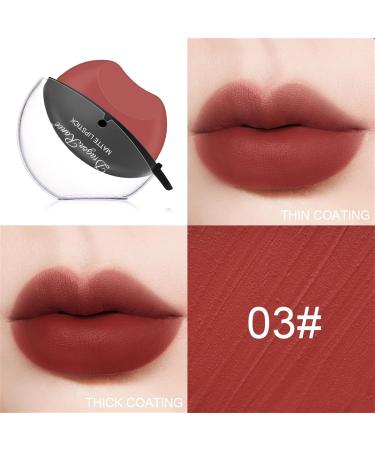 Long-Lasting Velvet Lip Gloss & Matte Lipstick Cream - Waterproof Lip Shape Lipstick #03 | International Shipping - Buy Online on SooperMarket.com
