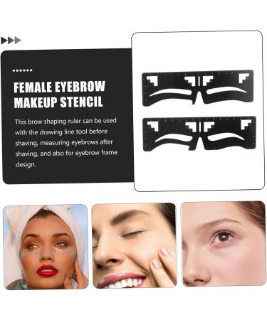 PLAFOPE 2pcs Eyebrow Ruler Microblading Template Mini Eyebrow Measuring Tool Eyebrow Trimming Designer - Buy Online on SooperMarket.com