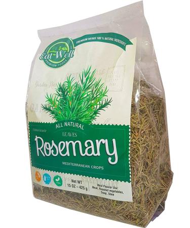 Eat Well Premium Foods - Rosemary Leaves 16 oz, Whole Dried Rosemary Spice (Rosmarinus officinalis), Natural