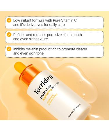 Torriden CELLMAZING Vita C Ampoule 1.01 fl. Oz | Refine Pores & Texture | 5D Vitamin C & Seaweed Complex | Premium Korean Skin Care - Buy Online on SooperMarket.com