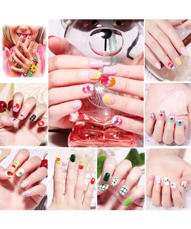 144 Pieces Kids Stick On Nails Full Cover Children False Nails Short Kids Press on Nails Sets Fake Cartoon Nails for Girls - Buy Online on SooperMarket.com