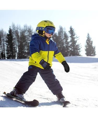 ONESING Kids Snow Gloves 2 Pair Set | Ages 3-12 | Boys Winter Ski Gloves | Warm, Windproof & Thick | Gray & Navy Blue (3-7 years) - Buy Online on SooperMarket.com