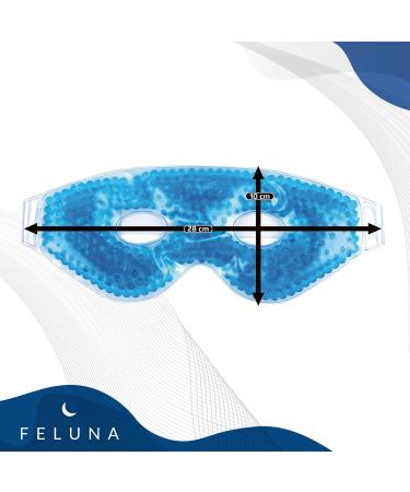 Feluna Gel Eye Mask | Relaxation & Wellness | Cold Therapy for Sunburn Allergies Migraines & Headaches - Buy Online on SooperMarket.com