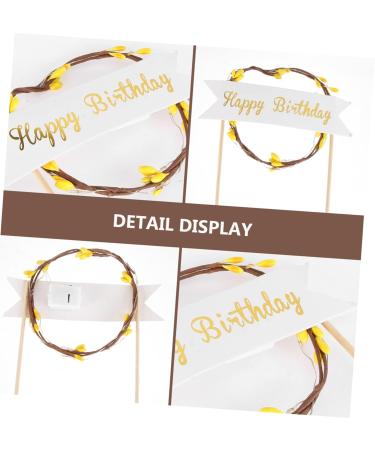 OFFSCH Cake Picks Led Birthday Signs Birthday Cupcake Topper Cake Toppers Wedding Cupcake Topper Wedding Topper Dessert Picks Sandwitch Stick Cake Pick Topper Sandwich Bar Beautiful - Buy Online on SooperMarket.com