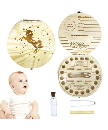 Tooth box wood tooth box tooth box tooth box for milk teeth milk tooth box milk teeth box girls boys souvenir box storage box for baby teeth baby gifts for birth (c)