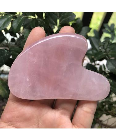 Natural Rose Quartz Gua Sha Massage Tool for Facial & Body - Crystal Scraping Board for SPA & Acupuncture Therapy - Buy Online on SooperMarket.com