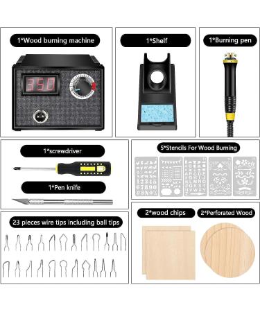 Wood Burning Kit for Beginners & Kids | Pyrography Tool with Wood Burning Tips | 110-127V Voltage | Single Pen Design - Buy Online on SooperMarket.com