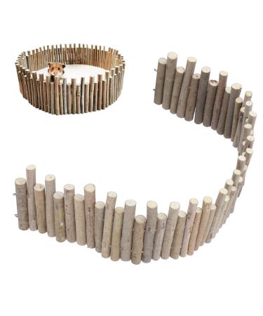 Zerodis hamster wooden bridge flexible wood hide door fence standing climbing platform cage accessories for mice racing mouse chinchilla Chew Toys Habitat Decor (30cm) 30 cm