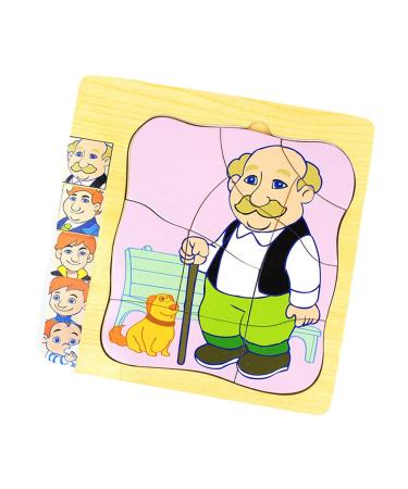 Luwecf Montessori Human Being Life Cycle Jigsaw Puzzle Preschool Learning for Toddler Gifts Men