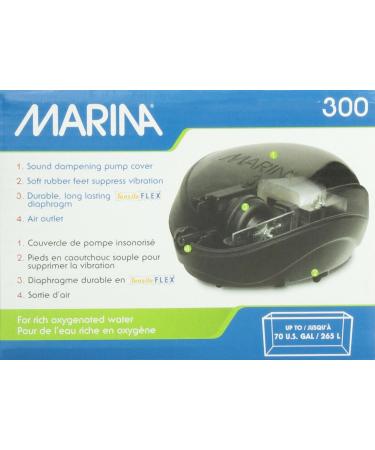 Marina 11118 Aeration Pump 300 for Aquariums up to 265L - Optimal Air Pump for Healthy Fish & Aquatic Life - Buy Online on SooperMarket.com