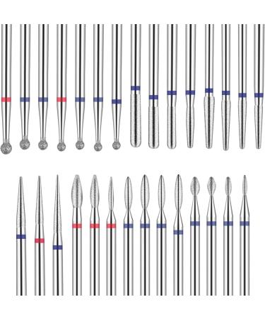 Cobee 30 Pcs Tungsten Carbide Nail Drill Bits Set - Professional Electric Nail Cutter Safety Bits for Acrylic Gel Nails - Manicure Supplies Tool - Buy Online on SooperMarket.com