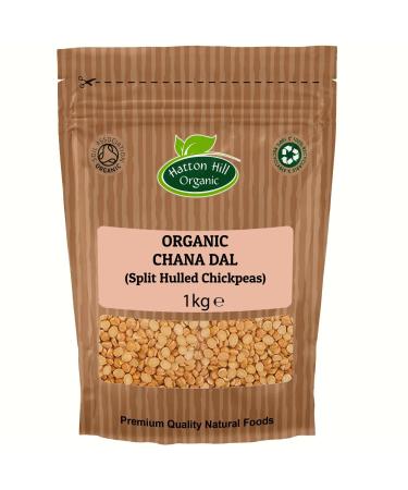 Organic Chana Dal (Split Hulled Chickpeas) 1kg by Hatton Hill Organic