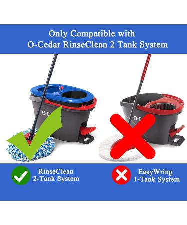 2 Pack Spin Mop Refill Replacement Heads for Ocedar EasyWring RinseClean Microfiber Spin Mop - Compatible with 2 Tank System - Spinning Mop Replacement - Buy Online on SooperMarket.com