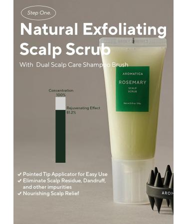 Buy AROMATICA Rosemary Scalp Care Gift Set Hydrating Treatment Scrub & Brush Sulfate Silicone & Paraben-Free International Shipping Available - Buy Online on SooperMarket.com