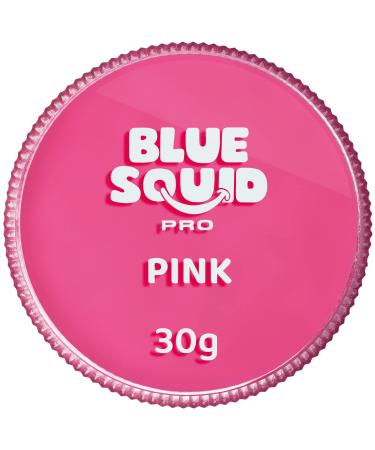 Blue Squid PRO Face Paint - Classic Pink (30gm) Professional Water Based Single Cake Face & Body Paint Makeup Supplies for Adults Kids Halloween Facepaint SFX Water Activated Face Painting Non Toxic