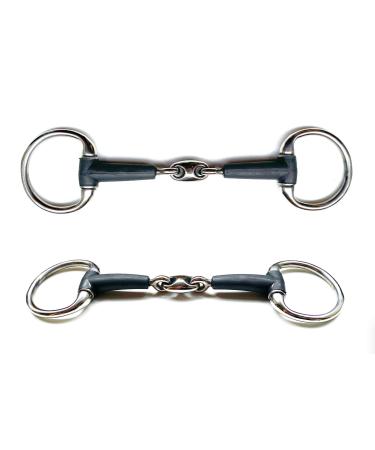 JA Horse olive head bridle rubber double jointed 15mm 9.5/10.5/11.5/12.5/13.5cm bit (10.5 cm)