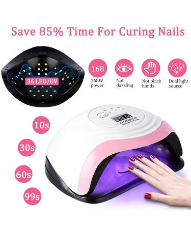 Shop Joyboy 168W UV LED Nail Dryer - Professional Lamp with Smart Timer & LCD Display for All Gel Nails - Buy Online on SooperMarket.com