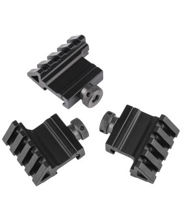 Marmot 45 Degree Rail Mount 4 Slots Picatinny Weaver Rail for Flashlights Laser Red Dot Sight Optics,3 Units in Pack