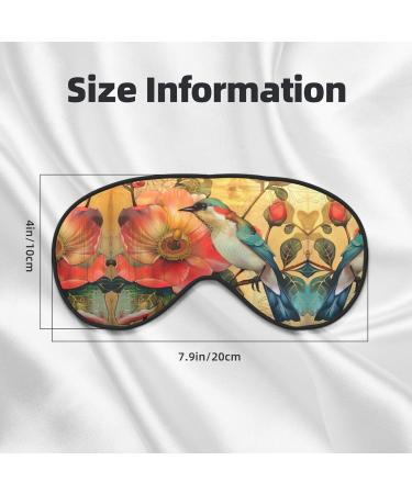 SSIMOO Flower and Bird Soft Sleep Eye Mask | Breathable Travel Eye Patch for Women | Perfect for Relaxation & Comfort - Buy Online on SooperMarket.com