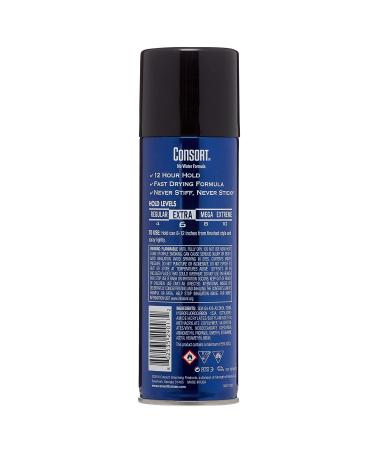 Consort Extra Hold Mens Hair Spray Unscented 11 oz - Strong Hold Aerosol - Buy Online on SooperMarket.com