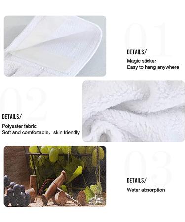 Boccsty Wine Glasses Hanging Kitchen Towels Set - 2 Pieces Farmhouse Hand Towels for Bathroom and Kitchen Decor - Buy Online on SooperMarket.com
