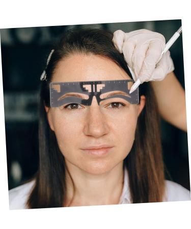 Anneome Stainless 2pcs Clear Ruler Eyebrow Guide Stencil Brow Makeup Supplies Measuring Tool Eyebrow Shape Metal Stainless Steel - Buy Online on SooperMarket.com