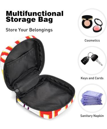 Multi-colored Sanitary Napkin Storage Bag | Menstrual Cup Pouch for Women and Girls | Portable Period Holder | Nursing Pad and Tampon Organizer - Buy Online on SooperMarket.com