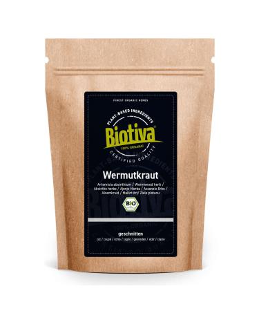 Biotiva Wormwood Tea Bio 500g - Wormwood Tea - Artemisia Absinthium - 100% Pure - Bottled and Controlled in Germany (DE- KO-005)