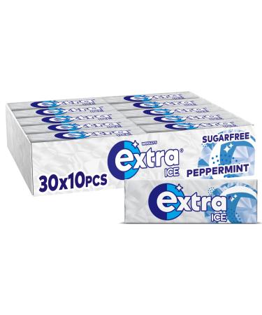 Wrigley Extra Ice Peppermint with Microgranules Sugarfree Chewing Gum 15 g (Pack of 30)