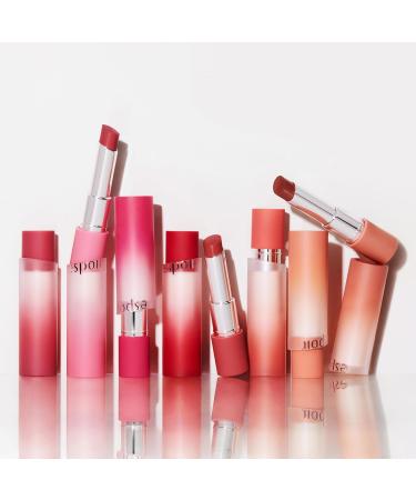 Espoir Lipstick #5 Rosy Fuzzy - Long-Lasting Matte Color | Airy Velvet Texture | Cruelty-Free Korean Lip Makeup | 0.1oz - Buy Online on SooperMarket.com