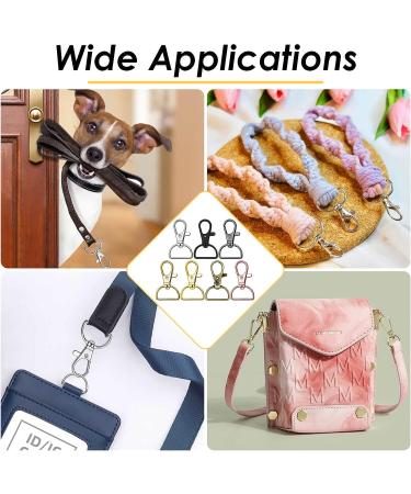 Swivel Clasp Hooks  Anezus 80Pcs Key Chain Clip Hooks  D Ring Clip Lanyard Hardware for Keychain Making  Lanyard Making  Purse Hardware  DIY Craft (3/4 Inside Width) Multicolors 3/4 inch - Buy Online on SooperMarket.com