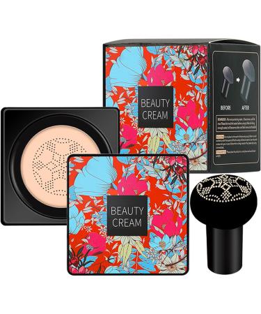Mushroom Head Air Cushion CC Cream BB Cream Moisturizing Concealer Full Coverage Oil Control Long-Lasting Waterproof BB Cream Liquid Foundation Lightweight Flawless Brightening Makeup (Natural) 20 g (Pack of 1) Natural - Buy Online on SooperMarket.com