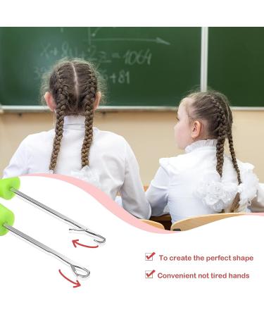 Latch Hook Crochet Needle Set with Stainless Steel Needles, Alligator Hair Clips, and Rat Tail Comb - 10 Pieces for Hair Extension - Buy Online on SooperMarket.com