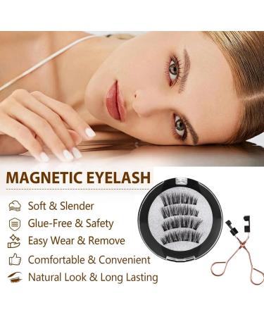 Magnetic Eyelashes without Eyeliner Magnetic Eyelashes Natural Look Reusable Magnetic Eyelashes 3D Magnetic Eyelash Partner Set No Glue Magnetic Lashes Waterproof Magnetic Eyelashes with Applicator - Buy Online on SooperMarket.com