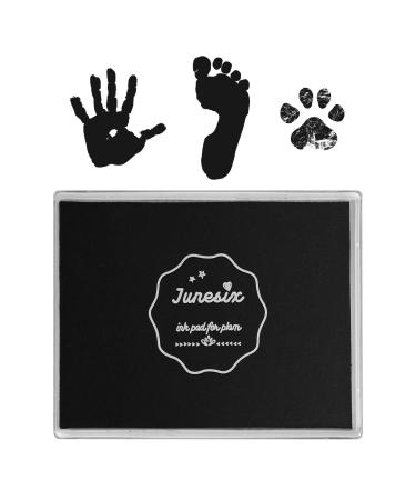 Baby Footprint Ink Pad 12.7 x 10.2 cm Washable Non-Toxic Black Black 12.7 x 10.2 cm