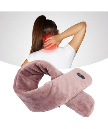 USB-Powered Electric Heating Pillows | Soft Warm Neck Wrap & Vibration Massage for Pain Relief | Ideal Gift for Adults & Seniors - Light Brown - Buy Online on SooperMarket.com