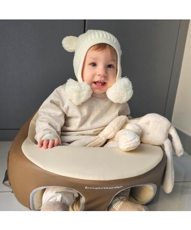 KAKU NANU Toddler Winter Hat with Double Pom Pom Earflap | Fleece Lined | 2-4 Years | Off-white - Buy Online on SooperMarket.com