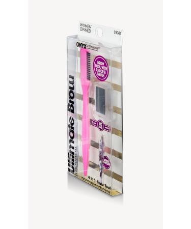 Onyx Professional 4 in 1 Eyebrow Kit - Brush Razor Comb Tweezers & Mini Mirror - Essential Makeup Tool for Perfect Brows - International Shipping Available - Buy Online on SooperMarket.com