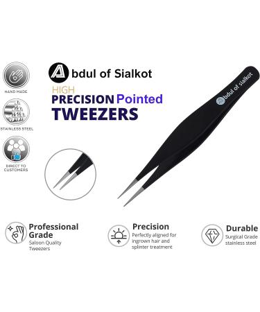 Abdul of Sialkot Pointed Tweezers - Precision Ingrown Hair & Splinter Removal - Best for Eyebrows - Purple - Buy Online on SooperMarket.com