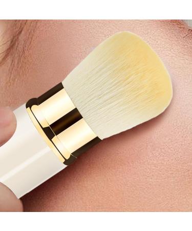 Maodom Telescopic Makeup Brush Small Multipurpose Cosmetics Brushes Portable Powder Brushes Soft Face Makeup Brush for Sunscreen Bronzing Powder White - Buy Online on SooperMarket.com