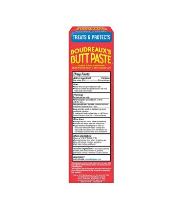 Boudreaux's Butt Paste Maximum Strength Diaper Rash Ointment 4 oz - 3 Pack - Buy Online on SooperMarket.com