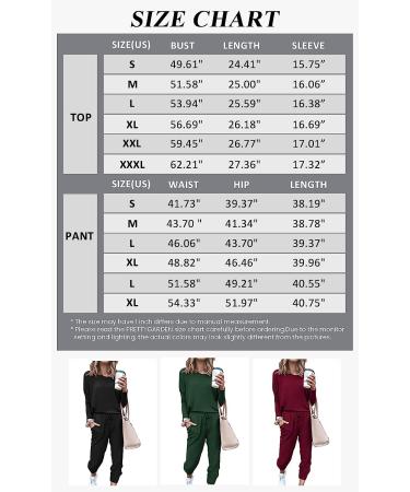 PRETTYGARDEN Women's 2023 Fall Two Piece Outfit - Long Sleeve Crewneck Pullover Top and Pants Set - Sweatsuit Tracksuit - Black (Large) - Buy Online on SooperMarket.com