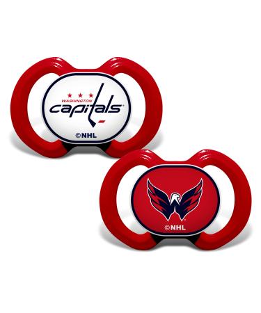 Baby Fanatic NHL Washington Capitals 2-Pack Pacifiers One Size Team Color