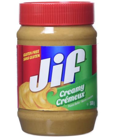 Jif Creamy Peanut Butter Smooth & Creamy Texture No Stir 500g Jar Creamy 500 g (Pack of 1)