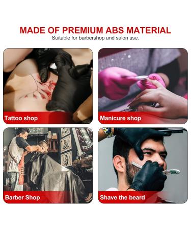 Osaladi Storage Container for Barber - Razor Shell Case & Shaving Blade Disposal - Compact Red Automatic Trash Can - Buy Online on SooperMarket.com