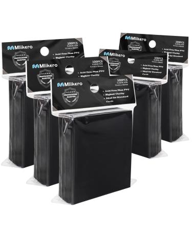 500 Counts Black Card Sleeves Toploaders for Trading Cards Matte Card Sleeves Deck Card Protectors Black Soft Sleeves Fit for MTG Baseball Card Sports Cards Game Card