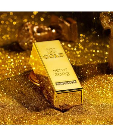 Shimmery Metallic Glitter Lipstick - Gold Bar Design | Long Lasting & Waterproof Lip Makeup 3.5g - Buy Online on SooperMarket.com