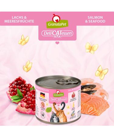 Granapet Delicatessen Salmon & Seafood Cat Food - Grain-Free Sugar-Free Wet Feed for Gourmets (6 x 200g) - Premium International Shipping - Buy Online on SooperMarket.com