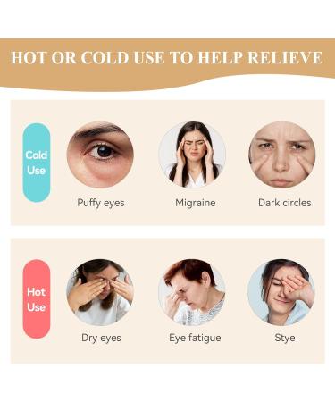 Camellia Cooling Gel Eye Mask Set - Reusable Cold/Hot Compress for Puffiness, Migraine, Dark Circles - 4 PCS - Buy Online on SooperMarket.com
